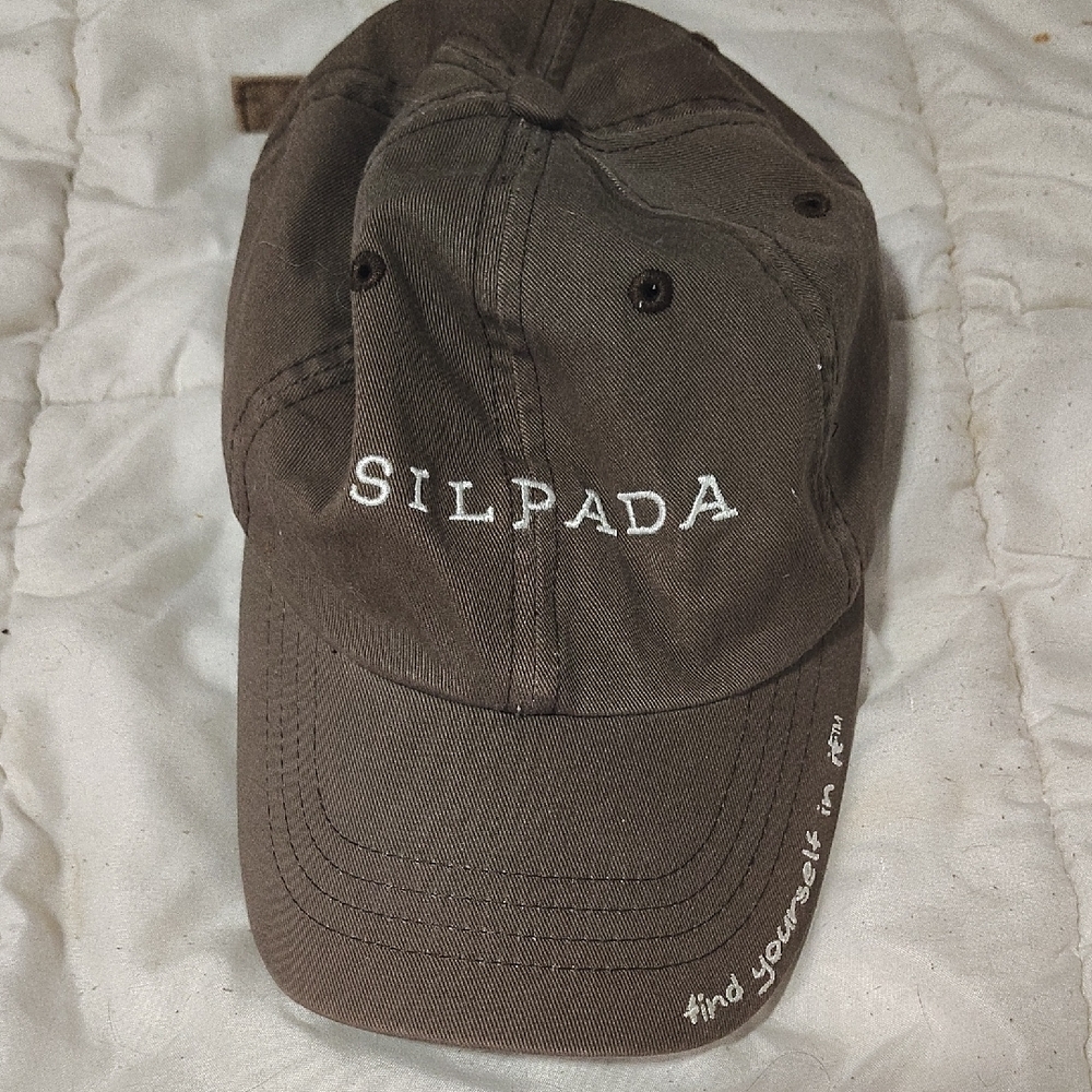 Silpada Dark Brown Hat with White Stitching